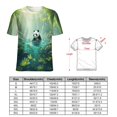 thumbnail image 2 of Funny Cute Panda Women's Short Sleeve Tops Casual Blouses T Shirt, 2 of 6