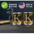 thumbnail image 3 of 2pk Etched Monogram 2.5oz Shot Glasses (Letter K) A-Z Personalized shot glass, Custom shot glasses, Set of two Shot Glasses, Initial Birthday Gift shot glass Cute, 3 of 6
