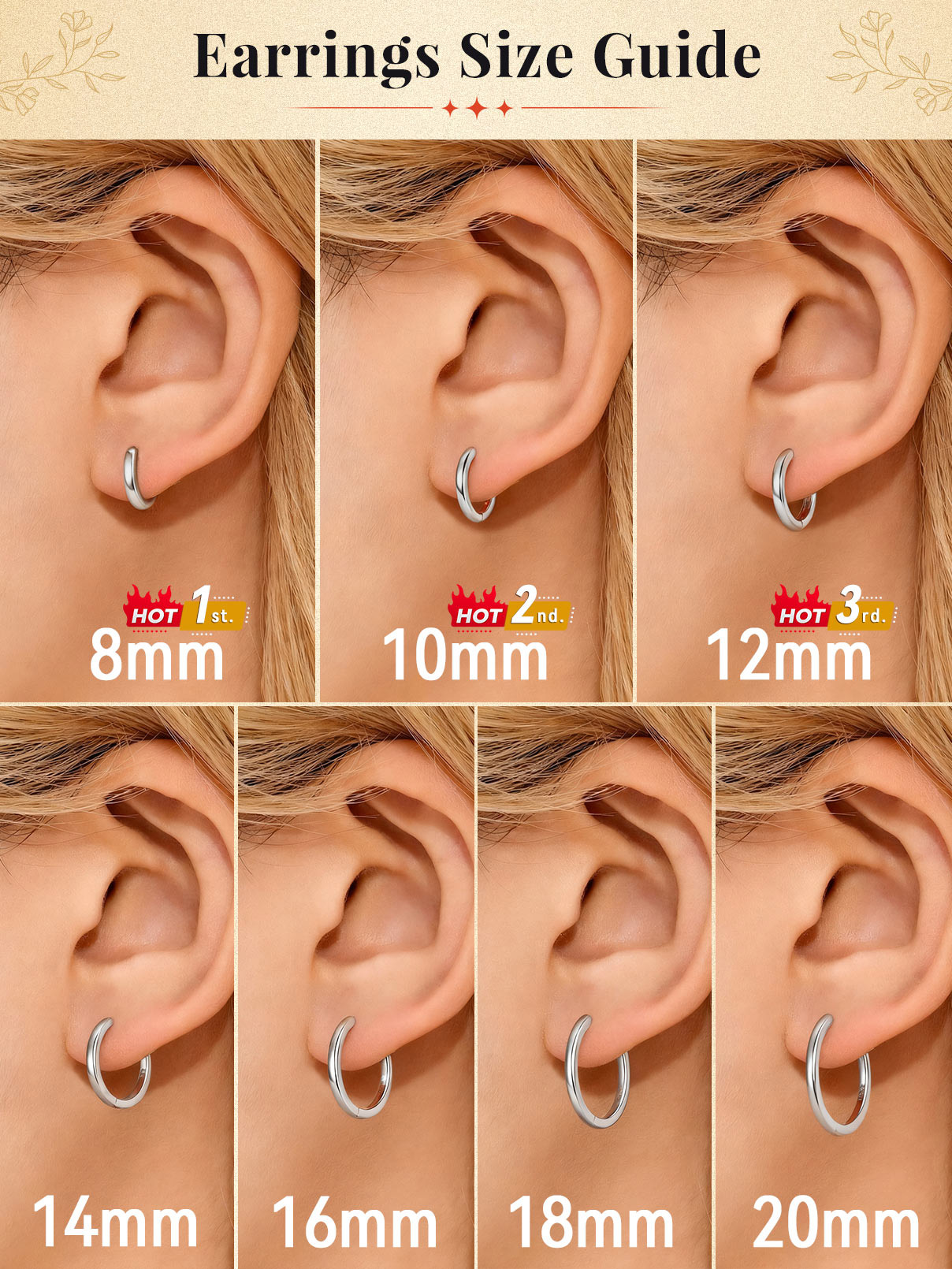 FaithHeart Women's Sterling Silver Huggie Hoop Earrings photo 6