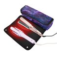 thumbnail image 3 of Hair Tool Organizer Bag with Heat Resistant Mat Removable Travel Storage Case for Hot Air Brushes Curling Irons Psychedelic Purple Rose, 3 of 8