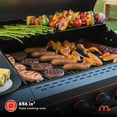 thumbnail image 7 of Megamaster 5-Burner Propane Gas Grill with Side Tables, Accessory Hooks, 50,000 BTUs, 656 SQ. In. Cooking Space, 2 Wheel Transport, Outdoor Kitchen Grill for BBQs, Backyards, and More - 720-0982, 7 of 7