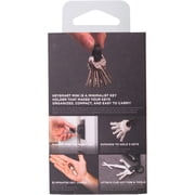 حامل مفاتيح KeySmart Mini Keychain - منظم مفاتيح مدمج لسلسلة المفاتيح، سلاسل مفاتيح EDC مدمجة خالية من الفوضى، حلقة مفاتيح لسلاسل مفاتيح سلاسل السيارات - Flex