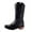 Black, variant on UngA Womens Boot Slouchy Boots Zip up Flat Mid Calf Boots Women Red,Size 9