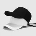 thumbnail image 2 of CoCopeanut New Fashion Long Rope Baseball Cap Black White Summer Autumn Adjustable Snapback Hats for Women Men Hip Hop Cap Street Dad Hat, 2 of 6