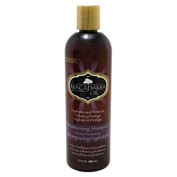 Hask Shampoo Macadamia Oil Moisturizing 12 Ounce 354ml 3 Pack