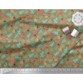 thumbnail image 3 of Soimoi Poly Georgette Fabric Geometric Sign,Clover & Monstera Leaves Print Sewing Fabric Yard 52 Inch Wide, 3 of 3