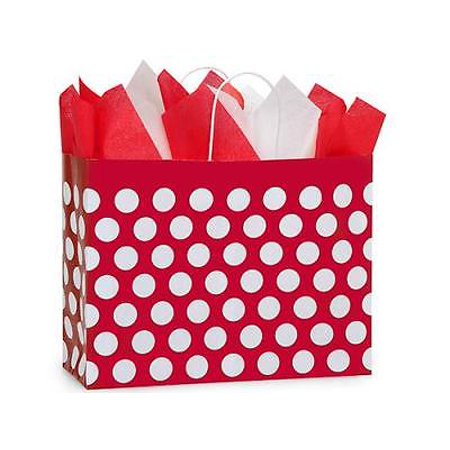 1 Unit Vogue Red Polka Dots Paper Bags Mini Pk 16x6x12 2 1 Unit Vogue Red Polka Dots Paper Bags Mini Pk 16x6x12 2