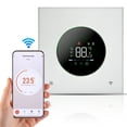 thumbnail image 1 of Smart Thermostat for House Water Electric Heating Water Gas Boiler WiFi AC Thermostat with APP/Voice Control VA Digital Touch Screen Colorful Light and Adjustable Knob 5+1+1 Weekly Programming Mode, 1 of 8
