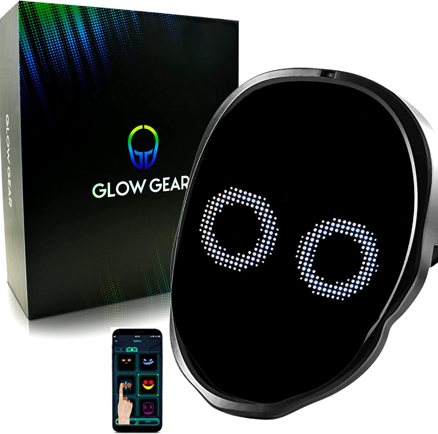 Face Transforming LED Mask Electronic Changing Facial Cover with