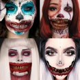 thumbnail image 5 of Colorful10-Pack Halloween Temporary Tattoo Stickers Masquerade Prank Party Makeup PropsColorful, 5 of 5