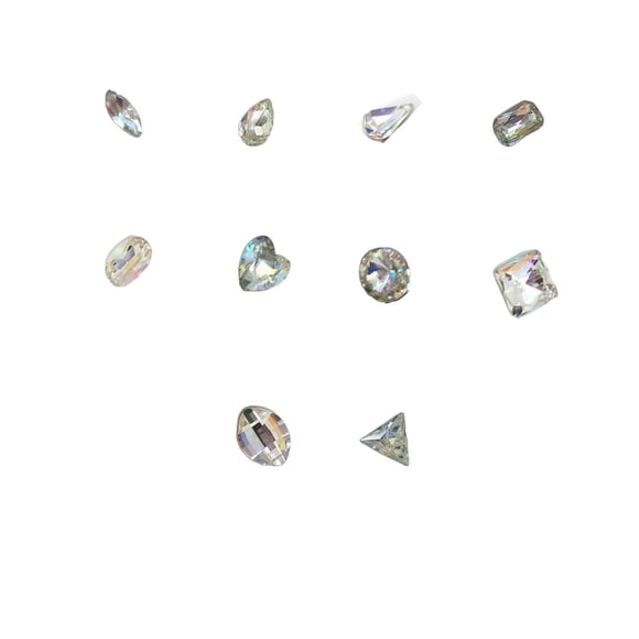 Décorations de Manucure Strass pour Ongles Multi-Couleurs Ornements d'Ongles Élégants Accessoires de Salon Outils de Beauté 7*10 Points Cœur de Pêche