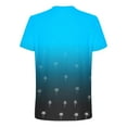 thumbnail image 4 of Jinhomg Mens Athletic T-Shirts 2025 Trendy Gradient Color Sports Tees Big and Tall Comfort Short Sleeve Crew Neck Workout T Shirt Casual Daily Wear Dark Blue L, 4 of 6