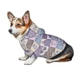 thumbnail image 7 of Fotbe Lavender Flowers Print Small Dog Sweater Hoodies Pet Grey Hooded Soft Fleece Sweatshirts with Pocket Fall Winter Puppy Cat Sweaters Warm Clothes-Small, 7 of 7