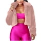 thumbnail image 2 of Puntoco Chaqueta Informal De Manga Larga Con Solapa De Color Liso Para Mujer, 2 of 3