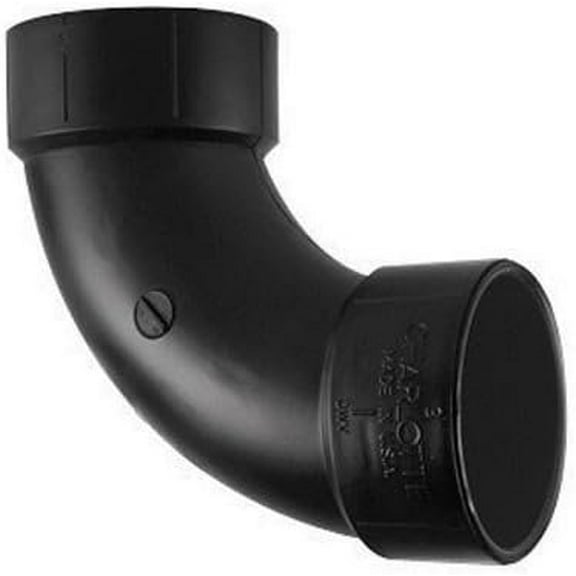 Charlotte Pipe 4 DWV Long Sweep 1/4 Bend HUB X HUB DWV Drain, Waste and Vent 1 Unit Piece