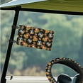 thumbnail image 3 of XYZCANDO Cow Sunflower 4 PCS Golf Cart Seat Covers Golf Cart Steering Wheel Cover Golf Cart Flags Easy to Install Golf Cart Blanket 13 Inch Steering Wheel Covers Decoration Banner Black, 3 of 7