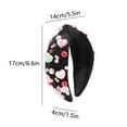 thumbnail image 4 of Taotanxi Valentine's Day Headband for Women Rhinestone Crystal Jeweled Love Heart Embellished Ladies Wide Top Knot Black Makeup Hair Hoop Accessory Holiday Party Costume Decor Prezzie, 4 of 7