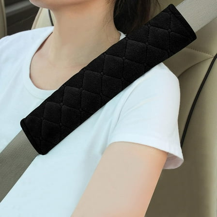 Soft Auto Seat Belt Cover Shoulder Pad 4 PCS Black for Comfortable Driving