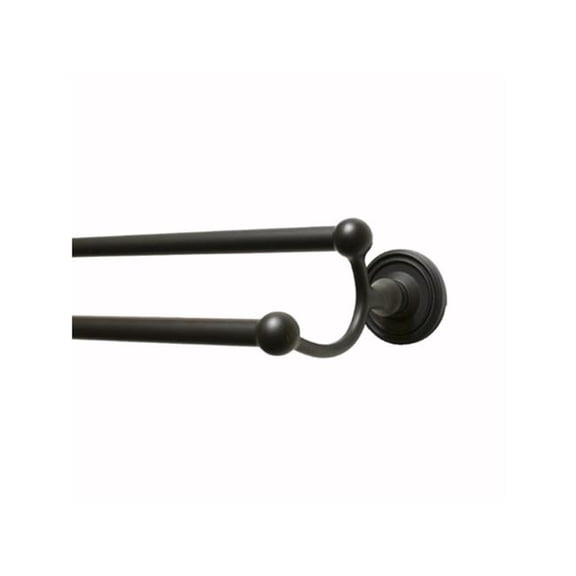 Residential Essentials 2248BK 24 in. Bradford Double Towel Bar - Black