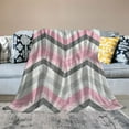 thumbnail image 5 of Chevron pattern Flannel Blanket Holiday Home Decor for Couch, Sofa, Bed, Winter Blanket, 5 of 8