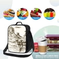 thumbnail image 4 of Rateoe Western Desert Cowboys 1 Lunch Bag Reusable Lunch Box with Shoulder Straps for Men Women Insulated Portable Lunchbox for adults Suitable for School Work Picnic, 4 of 7