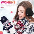 thumbnail image 3 of Orejeras de Punto para Mujer de Invierno, Orejeras de Lana para Clima frío, Calentadores de oídos Plegables, Ajustables detrás de la Cabeza, 3 of 5