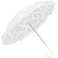 thumbnail image 1 of ZOUSSIQI White Lace Umbrella, Craft Flowers Lace Embroidery Umbrella, Children's Stage Performance Mini Decorative Umbrella Decoration Accessory, Photography Umbrella Wedding Umbrella, CA919-18242, 1 of 9