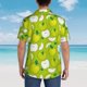 thumbnail image 4 of Balery Green Apple Camisas hawaianas de manga corta para hombre, camisas playeras de corte holgado, camisas de vacaciones con botones,XX-Large, 4 of 7