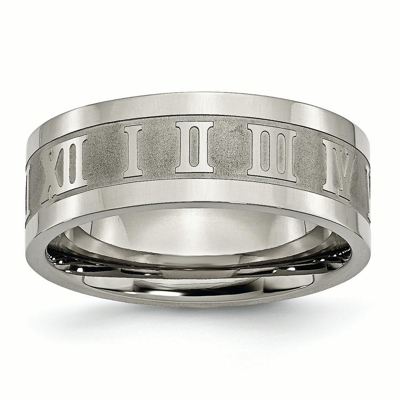 Marca Joyería Color Titanium Steel Zircon Ring Brand Double 