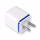 thumbnail image 5 of Cargador USB de doble puerto, 2.1A USB dual, Borde dorado, Cargador rápido, Azul, 5 of 5