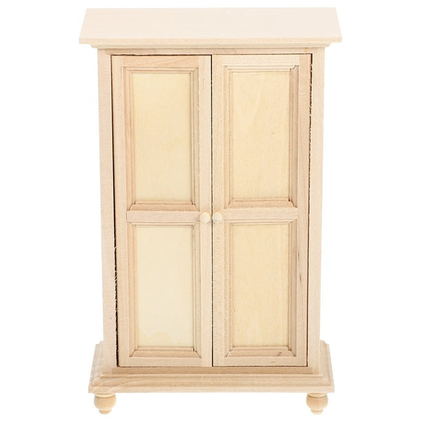 Armario de madera para casa de muñecas, maqueta de casa en miniatura, muebles, decoración de armario