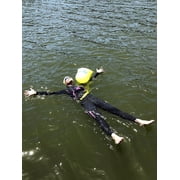 New Wave Swim Buoy for Open Water Swimmers and Triathletes - Light and Visible Float for Safe Training and Racing - Fluo Green 20 Liter PVC