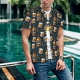 thumbnail image 6 of Lsque Cigar Pattern Mens Polo Golf Shirts Funny Graphics Shorts Sleeve Button Shirts Baseball T-shirt-4X-Large, 6 of 7
