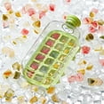 thumbnail image 4 of 2-in-1 Ice Cube Bottle with Straw - Easy Press Ice Tray Water Bottle, Leak Proof Lid, Vertical Ice Maker for Freezer, Travel, Gym & Home Use (Green, 800ml), 4 of 5