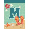 thumbnail image 1 of Magnolia Garden Flags M030030 Flip Flop Monogram M Polyester Garden Flag, 1 of 1