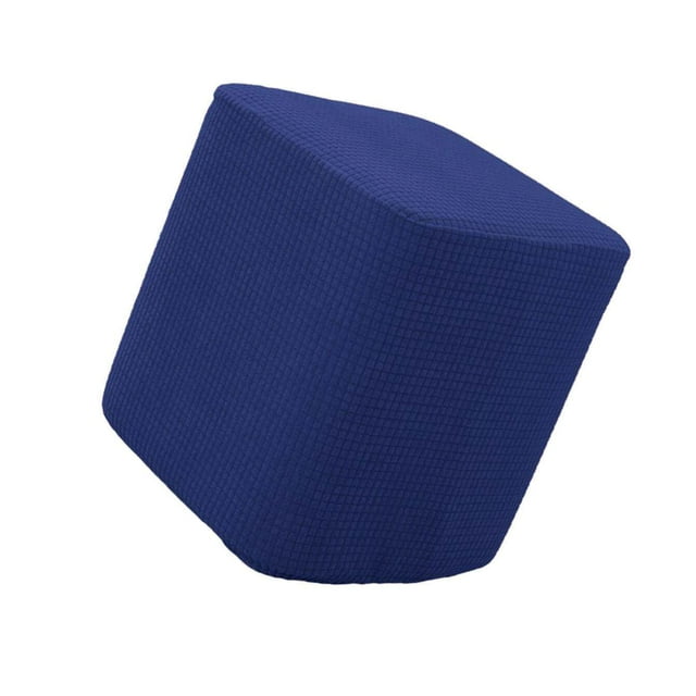Square Foot Rest Ottoman Covers Decorative Footstool Slipcover foot stool Dark Blue