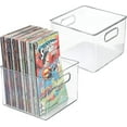 thumbnail image 3 of storage box with integrated handles - stackable plastic box for the office - transparent, 3 of 3