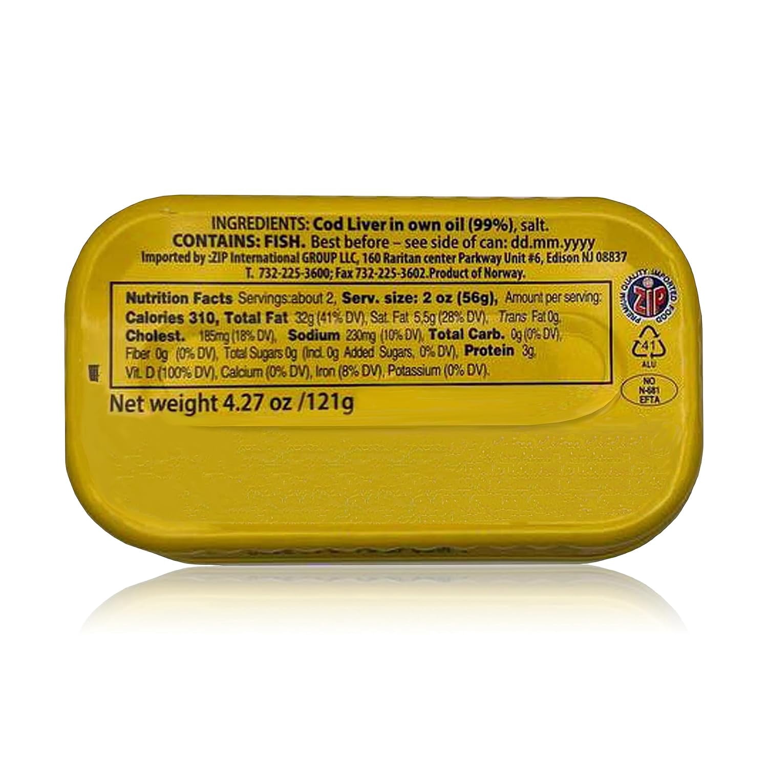 Riga Gold Cod Liver in Own Oil 4.27oz, Pack 12
