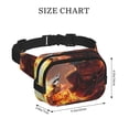 thumbnail image 4 of Fotbe Western Fire Cowboy Cangurera Cuadrada con Estampado de Doble Capa, Bolsa de Cintura Ajustable Mini para Hombres y Mujeres, 4 of 9