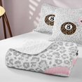 thumbnail image 4 of Erosebridal 8 Ball Quilt Full Blush Full Bedspread Sets, Blush Leopard 3pcs 1 Coverlet and 2 Pillowcases, 4 of 7