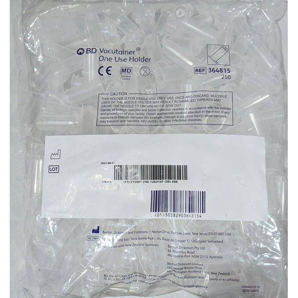 BD Vacutainer Tube Holder Standard Size, Clear, Non-Stackable