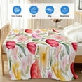 thumbnail image 4 of Spring Tulip Cooling Blanket, Lightweight Breathable Summer Throw Blanket with Double Sided Cold Effect, Summer Floral Botanical Elegant Picnic Beach Blankets Bed Sheet for Hot Sleepers 50"x60", 4 of 8