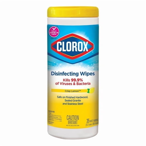 Clorox® Disinfecting Wipes, Cleans and Sanitizes, Lemon Fresh, 35 Count
