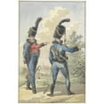 thumbnail image 2 of Jan Anthonie Langendijk Dzn 11x14 Black Ornate Wood Framed Double Matted Museum Art Print Titled: Two Standing Soldiers (1807), 2 of 5