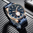 thumbnail image 2 of CURREN Watches Mens Fashion Sports Wristwatch with Chronograph Luminous hands Clock Male Watch Blue Stainless Steel Band, 2 of 6