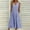 Blue, variant on Tejiojio Summer Saving Labor Day Women's Fashion Casual Sleeveless V-Neck Button Striped Print Pocket Maxi Dress