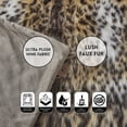 thumbnail image 3 of Inspired Home Lacie Knit Throw Faux Leopard 50"x60", Brown, 3 of 6