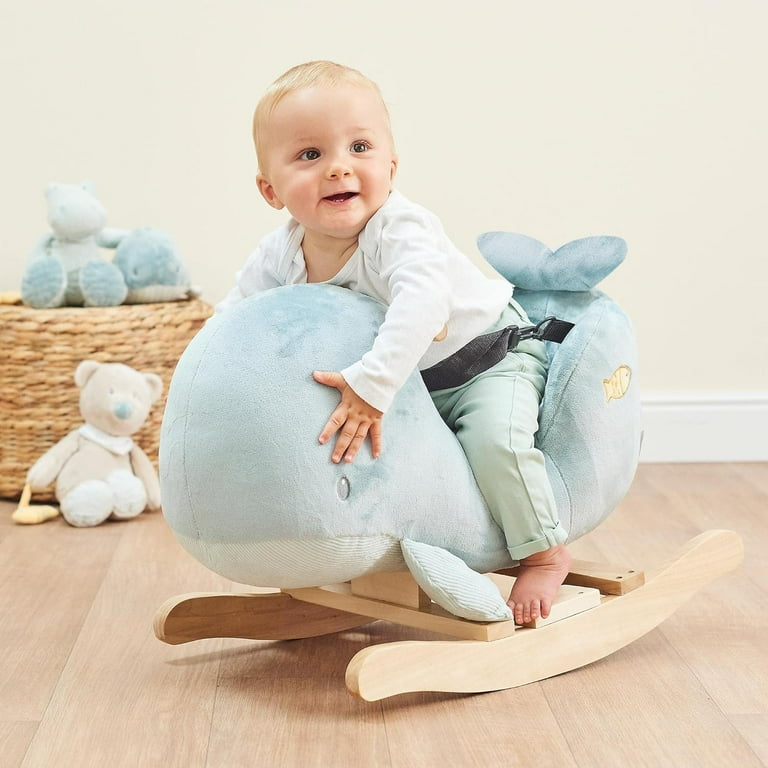 Nattou Rocking Animal for Children Whale Sally 10 36 Months 60 x 30 x 45 cm Grey 950213