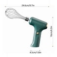thumbnail image 2 of BE-TOOL Electric Household Handheld Electric Egg Beater with 2 Stirring Rods Egg White Cream Whisk Mixer 3 Levels for Kitchen USB Charge Green, 2 of 8