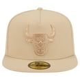 thumbnail image 2 of Men's New Era Khaki Chicago Bulls Color Pack A-Frame 59FIFTY Fitted Hat, 2 of 5